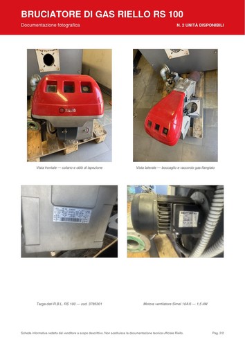 Bruciatore gas riello 100 - gas,